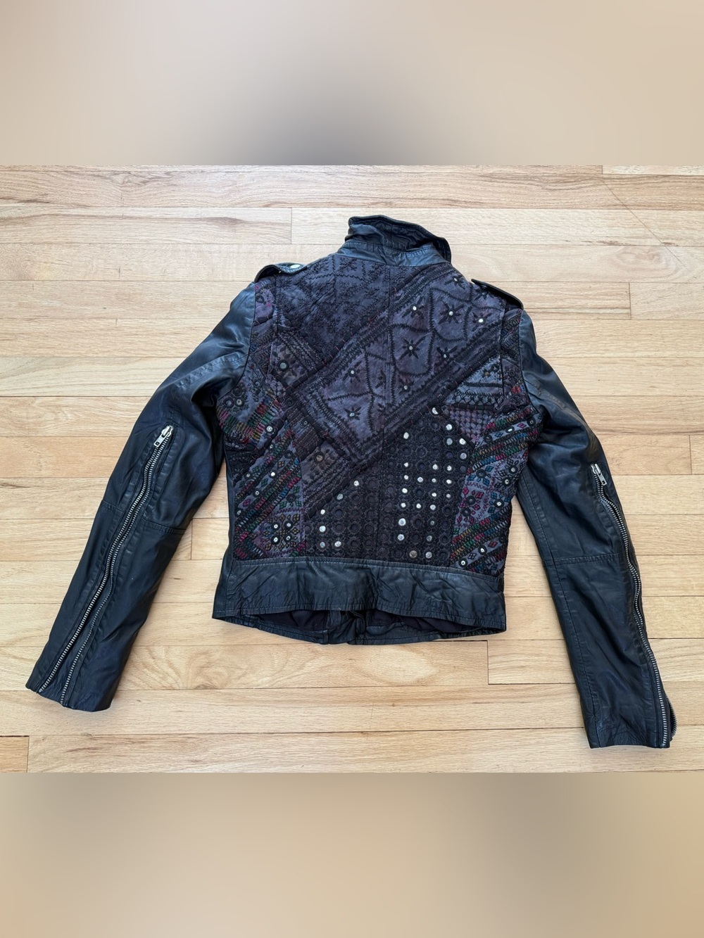 Muubaa Aztec Free People Leather Jacket RARE - Picture 15 of 16